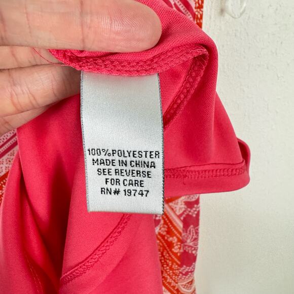 Counterparts | NWT Pink & Orange Layered Flyaway V-neck Sleeveless Tank Blouse - Picture 9 of 10